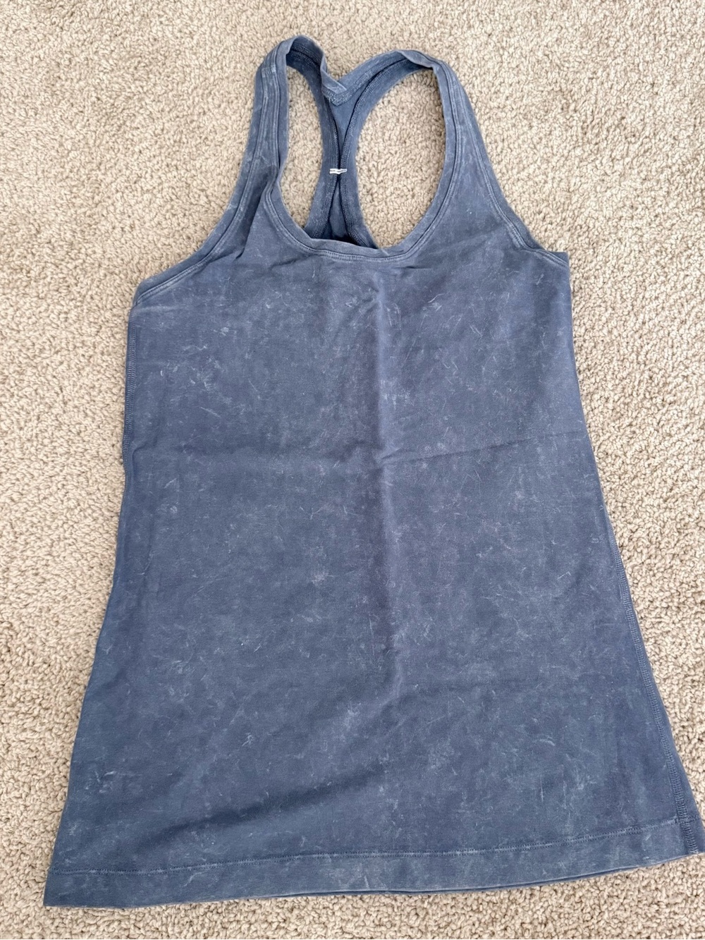 lululemon washed blue racerback tank top